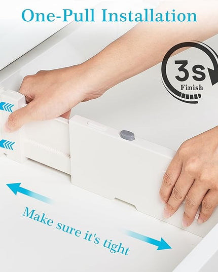 Vtopmart 12 Pack Drawer Dividers for Clothes, 4" High 11.3"-17" Adjustable Expandable Dresser Drawer Organizer, Plastic Drawers Separator for Dresser, Baby Clothes, Underwear, Kitchen & Office Storage
