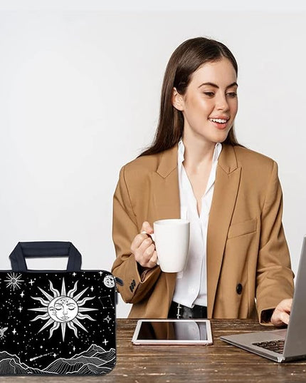 AMARY Laptop Sleeves 11.6" 12" Laptop Handle Bag Neoprene Notebook Carrying Pouch Chromebook Sleeves case Fit Apple MacBook Air HP DELL Lenovo Asus (Sun Moon)