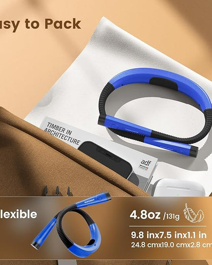 Glocusent Book Light, 3-Color & 6-Brightness Reading Light, Bendable Neck Light, 80-hr Lasting Rechargeable Book Light, Perfect Reading Lights for Books in Bed, Knitting, Repairing, Book Lovers Gifts