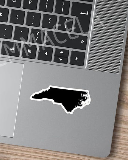 (3PCS) North Carolina Map Stickers, US State Waterproof Vinyl Decals for Tumblers, Water Bottles, Laptops, Books, Scrapbooks, Great for North Carolina Lovers, 3 x 1.3 Inch