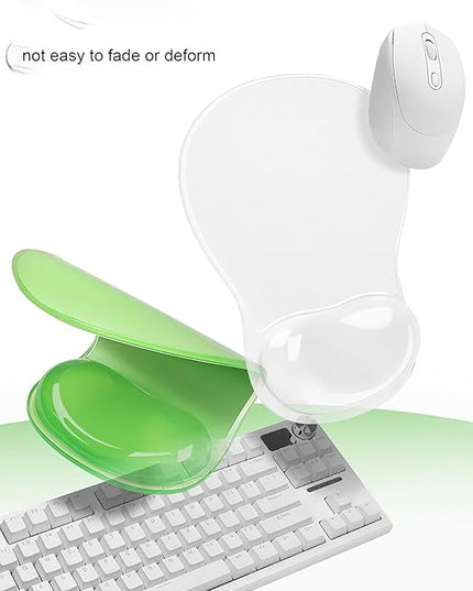 Gel Wrist Rest for Mouse,Ergonomic Mousepad with Clear Cushioned Palm Rest,Gel Mouse Pad with Wrist Support,Small Desk Mat,Office Desk Work Accessories for Women,Carpal Tunnel Relief (C-Purple)