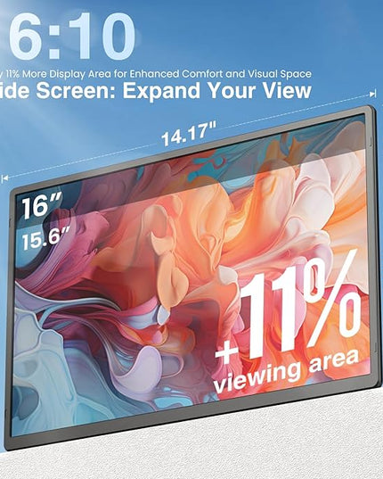 FLYTOCCA 16" Laptop Screen Extender, Updated 1200P FHD Portable Monitor with 16:10 Aspect Ratio Screen, Rotation Detachable Screen, Laptop Monitor Extender Compatible with Windows, Mac, Chrome