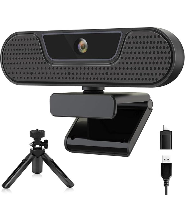 saylas 4K Webcam with 4 Noise Cancellation Microphone, W8GS Web Cam, Privacy Cover, 85° FOV, Plug & Play Web Streaming Camera for Computer, USB Webcam for Pc, Laptop, Desktop, Mac