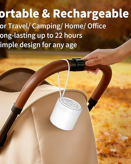 Sound Machine Mini White Noise Machine with 30 Soothing Sounds 4 Timers Memory Function for Newborn Baby Kids Adults Portable Rechargeable Sleep Brown Noise Machine for Travel Camping Home Office