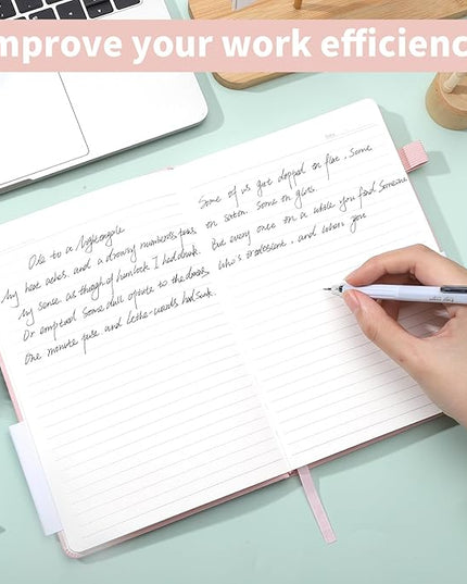 160 Pages Lined Journal Notebook, 5.71" X 8.27" Writing & Journaling Hardcover Executive Notebooks for Student Worker Women Men Notepads Journals for Writing Travel & Organization, Pink