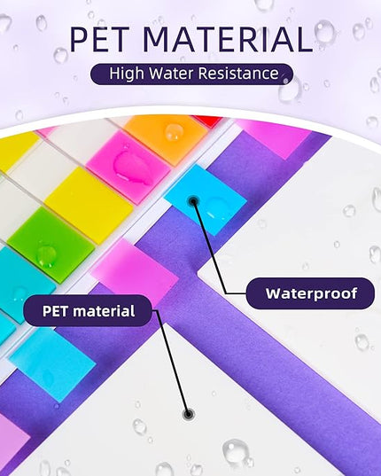 Golcellia Transparent Sticky Notes, See Through Sticky Note, Pastel Colorful Clear Sticky Notes-1040 Sheet Pack (3 Styles) Annotating Books Repositionable Translucent Sticky Tabs