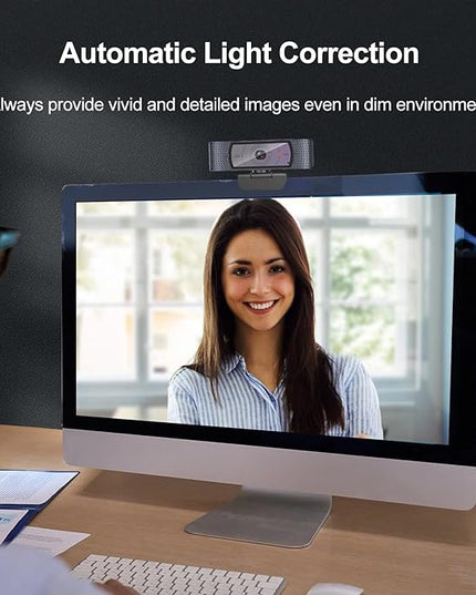 Angetube 1080P HD Webcam with Microphone, Computer Camera, 2 Mics, USB Type-A & A-to-C Adapter, Plug & Play USB PC Camera for Laptop, Web Cam for Online Calling, Zoom/Teams/Facetime, 2025 Version