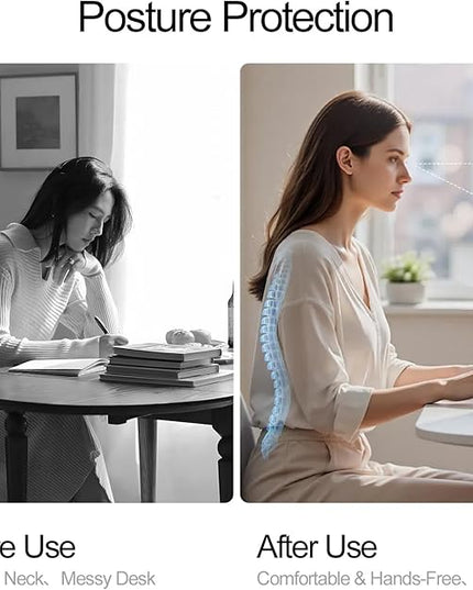 ZOEY Acrylic Book Stand for Reading Adjustable Book Holder with 360 Rotating Base and Storage Foldable Desktop Riser Stand for Cookbook Laptop Tablet Textbook Music Score with Page Clip 13.4x9.3x2.8in