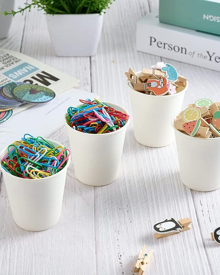 TV TOPVALUE 200 Pack 5 oz Paper Cups, Disposable Small Bathroom Mouthwash White Cups for Office, Parties, Travel, Picnics and Events