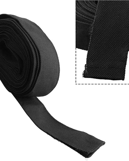 Welding Protective Nylon Sleeve 25ft – Abrasion Resistant Flame Retardant Hose Cover for TIG/MIG/Stick Torch Cables, Plasma Torch and Hydraulic Lines, Black