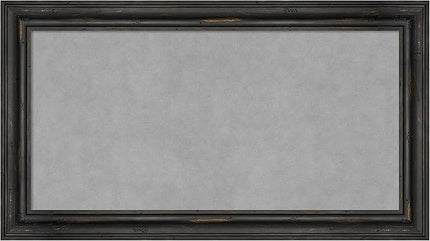 Amanti Art Black Framed Magnetic Board 15x27 Small Vision Board for use with Magnets, 100% Metal Sheet to Display Items as Office Decor or for Home Organization in mudroom, Kitchen or Kids Room