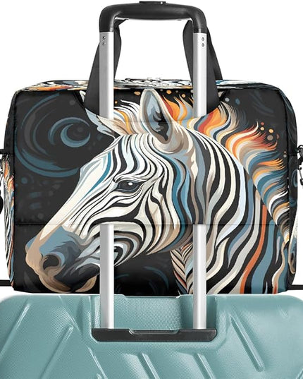 JXDXHCW Animal Zebra Laptop Bag Carrying Case 15.6 Inch Laptop Briefcase Messenger Shoulder Bag for Tablet Computer Bag for Travle Business Men Women