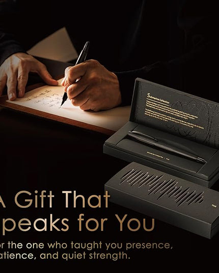 TAG Submarine Luxury Fountain Pen – TurbineDriven Refill, Steel Black Fine Nib, Elegant Writing Gift for Men & Women, Designed by Award-Winning Team