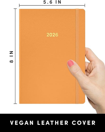 PAPERAGE 2026 Weekly & Monthly Planner, 12 Months (January 2026 - December 2026), 5.6 in x 8 in, Hardcover 2026 Planner with Weekly & Monthly Spreads, Note Pages, Stickers & Back Pocket – Marigold