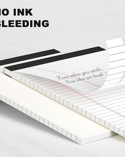 AILZFEI 12pcs Small Note Pad 5x8 College Ruled White Legal Pads Paper Notepads 12 Pack Study Back Writing Pads 5 x 8 Legal Pads Perforated Narrow Ruled Pads of Paper White