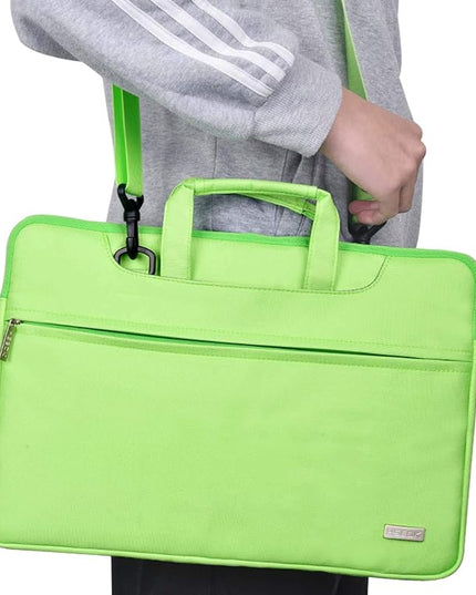 Laptop Shoulder Bag 13 13.3 14 Inch Case Compatible with MacBook Pro 14 2025-2021 M4/M3/M2/M1, Mac Air/pro 13-13.3 Inch and Most Popular 13-14 Notebooks,Spill-Resistant Briefcase, Light Green