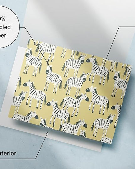Twigs Paper - Assorted Animal Pattern Greeting Cards - Stationery Cards with Envelopes - Thank You Card - Blank Note Cards - Greeting Cards for All Occasions - Made in USA (5.5 x 4.25, Set of 12)