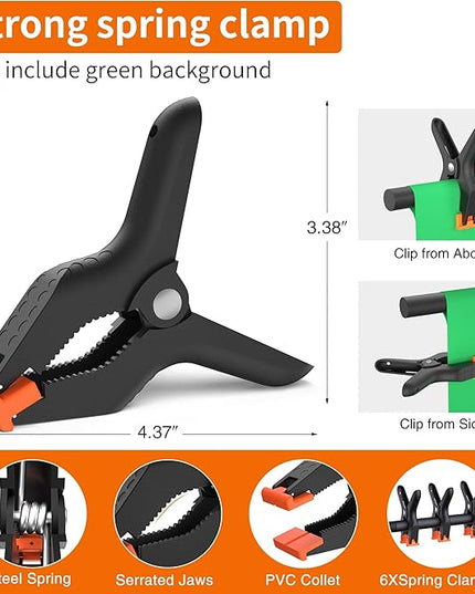 Portable T-Shape Backdrop Stand Support Kit 8x7.2ft, Adjustable Photography Green Screen Backdrop Stand for Parties, Photography Videography Studio (8×7.2Ft)