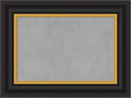 Amanti Art Black Framed Magnetic Board 18x24 Small Vision Board for use with Magnets, 100% Metal Sheet to Display Items as Office Decor or for Home Organization in mudroom, Kitchen or Kids Room