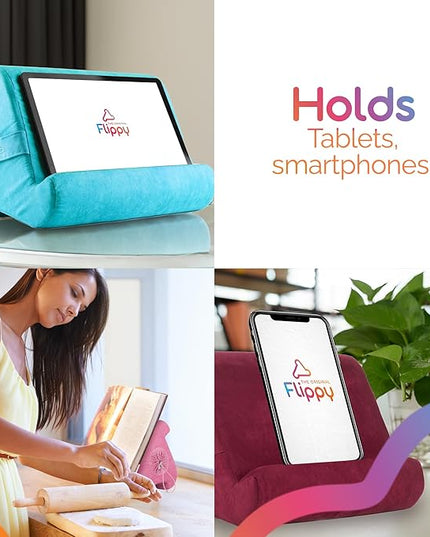 Flippy Original Tablet Pillow Stand & iPad Holder, Gift for Book Lovers & Readers, Multi-Angle Stand with Storage for Lap, Desk & Bed, Compatible with Kindle, Fire, iPad & Samsung, I Wanna Go to Miami