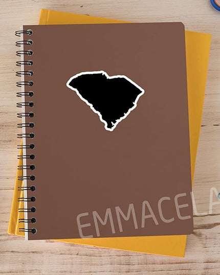 (3PCS) South Carolina Stickers, SC Map US State Waterproof Vinyl Decals for Tumblers, Water Bottles, Laptops, Books, Scrapbooks, Great for South Carolina Lovers 3 x 2.3 Inch
