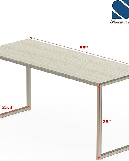 SHW Mission 55-Inch Home Office Computer Desk, Maple