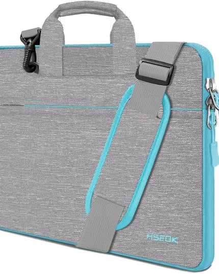 Laptop Shoulder Bag 13 13.3 14 Inch Case Compatible with MacBook Pro 14 2025-2021 M4/M3/M2/M1, Mac Air/pro 13-13.3 Inch and Most Popular 13-14 Notebooks,Spill-Resistant Briefcase,Gray&Light Blue