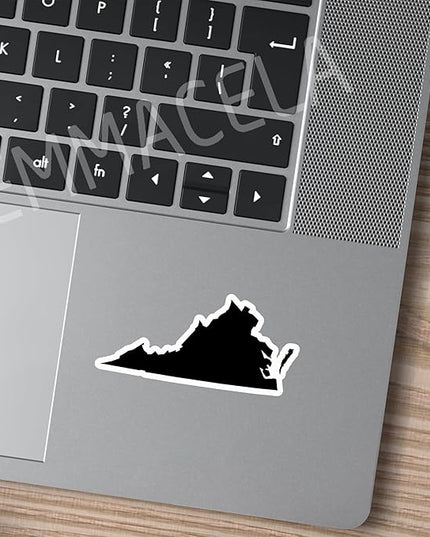 (3PCS) Virginia State Map Stickers, US State Stickers - Waterproof Vinyl Decals for Tumblers, Water Bottles, Laptops, Books, Scrapbooks, Great for Virginia Lovers 3 x 1.5 Inch