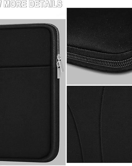 Laptop Sleeve Case 15.6 inch, Shockproof Protective Carrying Briefcase Computer Bag with Zippered Pocket, Slim Traveling Laptop Cover Compatible for HP, Dell, Asus, Lenovo, Notebook, Black