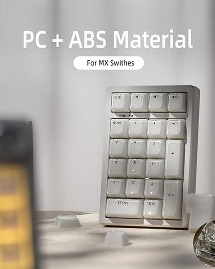 XVX Jelly Keycaps, Ceramic Style Keyboard Keycaps, White Shine Through Keycap Set OEM Profile Compatible with 61/68/84/87/98/100 ANSI and ISO Layout MX Switches Mechanical Keyboard