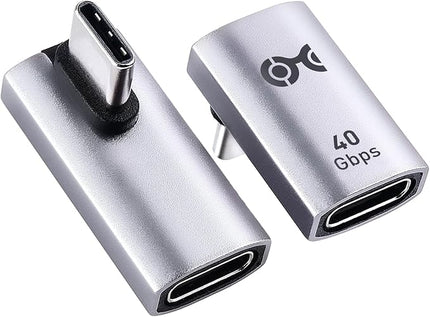 Cable Matters Combo-Pack 40Gbps Vertical Right Angle USB-C Adapter Kit, Up to [4K@240Hz Video, 240W Charging, 40Gbps] 90 Degree USB C Adapter, Compatible with Thunderbolt 4, iPhone 16, Steam Deck