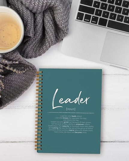 OXW Leadership Gifts Notebook Journal, Leader Gifts for Women Men, Office Notebook for Work, Thank You Gifts for Leader Mentor Boss Supervisor, Turquoise Spiral Notebook 5.5 x 8.3