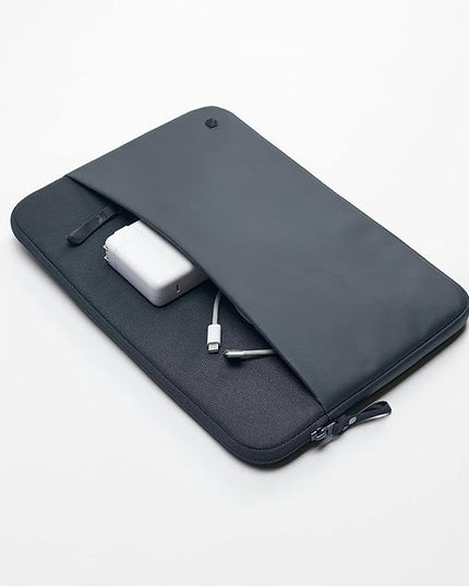 Incase A.R.C. Laptop Sleeve 14 Inch – MacBook Case with Faux Fur Lining, External Pocket – Fits MacBook Pro Air Lenovo Dell HP – Laptop Cover, Computer Case - Travel, Work, College - Navy