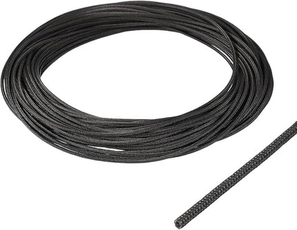 uxcell Insulation Cable Protector,1mm/0.04 Inch-20m/66 Feet High Temp Fiberglass Sleeve Black