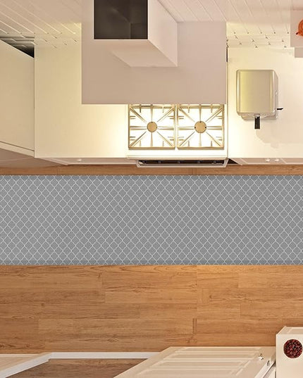 GelPro Anti-Fatigue Designer Comfort Kitchen Floor Mat, 30x108, Trellis Grey Stain Resistant Surface with 3/4” Thick Ergo-Foam Core for Health and Wellness