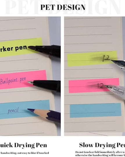 Golcellia 300 Pcs, Transparent Sticky Notes, Page Markers, Sticky Tabs, Label Stickers, Pop Up Index Tabs, Flags Stickers