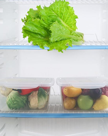 12 Packs Plastic Storage Box Clear, Storage Plastic Containers with Lid, 16 Quart