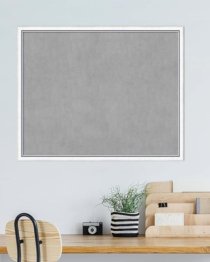 Amanti Art White Framed Magnetic Board 34x42 X-Large Vision Board for use with Magnets, 100% Metal Sheet to Display Items as Office Decor or for Home Organization in mudroom, Kitchen or Kids Room
