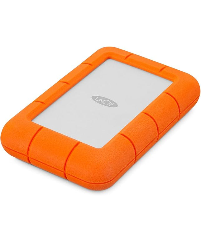 LaCie Rugged 5TB Portable External HDD - USB 3.0/2.0 Compatible, Shock/Dust/Rain Resistant for Mac & PC, Orange, Grey