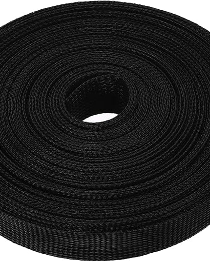 uxcell Expandable Sleeving, 1-inch 50ft Cable Sleeve, Black