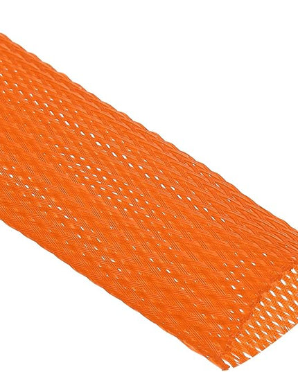 uxcell Expandable Sleeving,1 9/16-inch 10ft Cable Sleeve, Orange