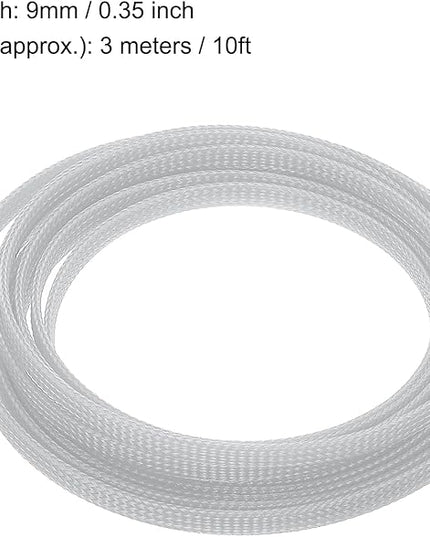 uxcell PET Expandable Sleeving 10ft 1/4" Gray Cable Management Sleeve Cord Organizer for Wrap Protect Cable