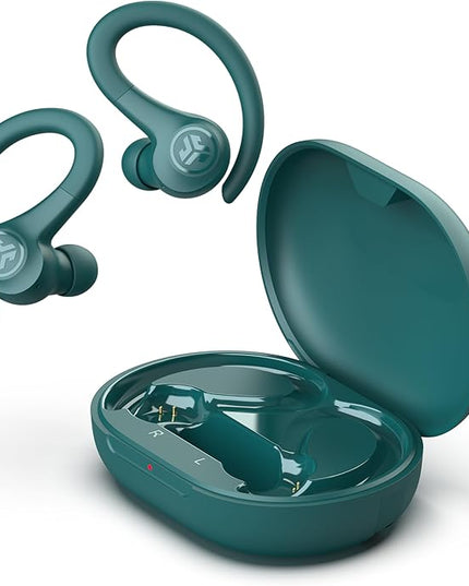 JLab Go Sport+ Wireless Workout Earbuds Featuring C3 Clear Calling, Secure Earhook Sport Design, 35+ Hour Bluetooth Playtime, and 3 EQ Sound Settings (Teal)