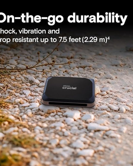 Crucial X9 4TB Portable SSD, Up to 1050MB/s, USB 3.2 USB-C, External Solid State Drive, Compatible with Windows, Mac, & Android, Reliable Storage for Games, Files, & Backups, Black - CT4000X9SSD902
