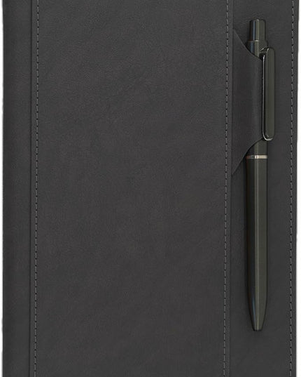 SLFreMint Premium Hardcover A5 Notebook with Pen and Pen Holder, Card Pockets, 240 Pages, College Ruled, 80GSM, Leather Note Book for Work, Study, and Diary, Suitable Journal for Both Men and Women