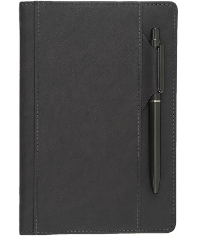 SLFreMint Premium Hardcover A5 Notebook with Pen and Pen Holder, Card Pockets, 240 Pages, College Ruled, 80GSM, Leather Note Book for Work, Study, and Diary, Suitable Journal for Both Men and Women