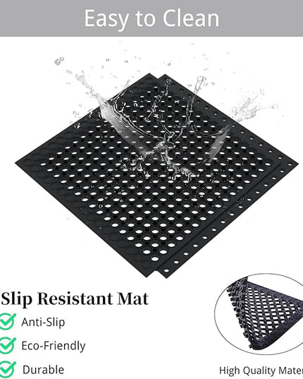 Durable Comfort Floor Mat - Anti-Slip Design for High Traffic Areas, Kitchen, Bar, Pool Decks - All-Weather Indoor/Outdoor Waterproof Mat (Easy Clean Surface)