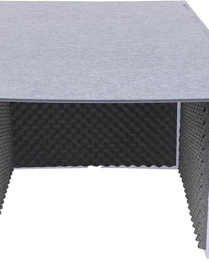 Desktop Soundproof Cover, Portable Vocal Recording Booth Isolation Booth Small Music Recording Studio Vocal Sound Absorbing Shield Sound Proof Foam Panels for Offices,Home,Recording Studios (Black)