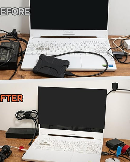 Velcro Cable Ties 135Pcs Cable Management Kit - Reusable Cord Ties, Self-Adhesive Cable Straps, Cord Labels & Cinch Straps | All-in-One Cord Organizer for Desk, Home Office, Electronics