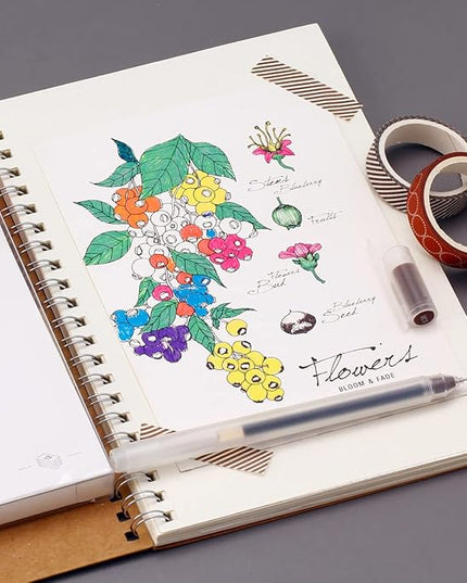 XIZE SH Minimalist Japanese Style Gel Ink Pens Ball Point Pens 0.5mm Fine Point 12 Colored Journaling Pens